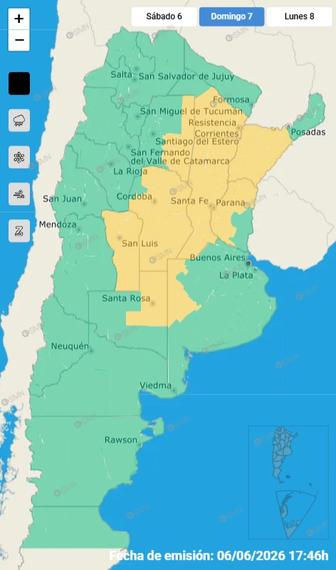 AVISO METEOROLÓGICO DOMINGO 7 DE JUNIO